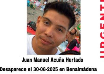 Denuncian la desaparición de Juan Manuel Acuña, visto por última vez en Benalmádena el 30 de junio