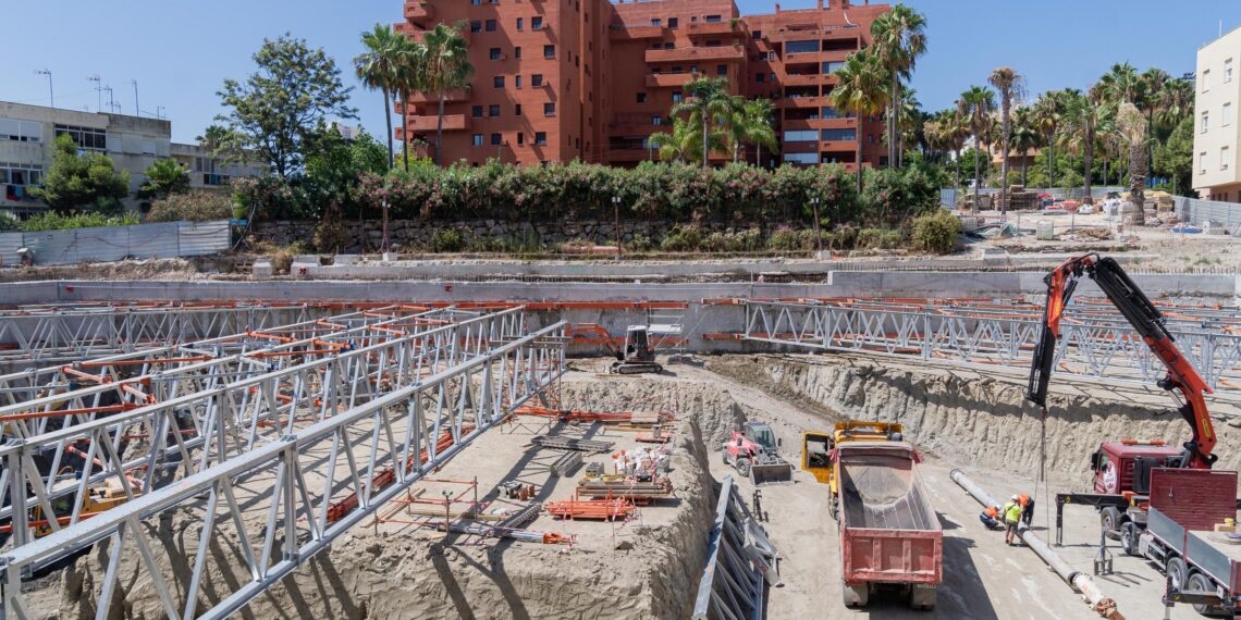Las obras del nuevo aparcamiento público en El Carmen se encuentran al 50% de ejecución tras superar los trabajos de mayor dificultad