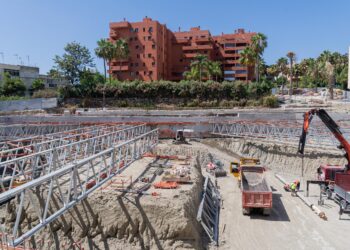 Las obras del nuevo aparcamiento público en El Carmen se encuentran al 50% de ejecución tras superar los trabajos de mayor dificultad