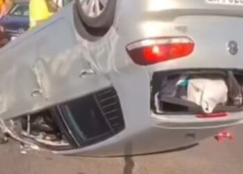 Dos heridos tras volcar un coche en la A-7 a la altura del Higuerón, en dirección Málaga