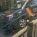 Un vehículo de la Policía Nacional impacta contra una motocicleta en pleno centro de Marbella
