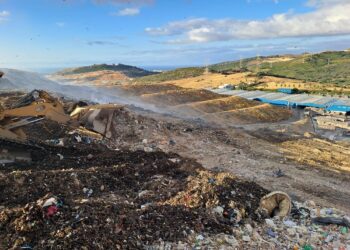 Controlado el incendio en el vaso de vertido del Complejo Ambiental Costa del Sol