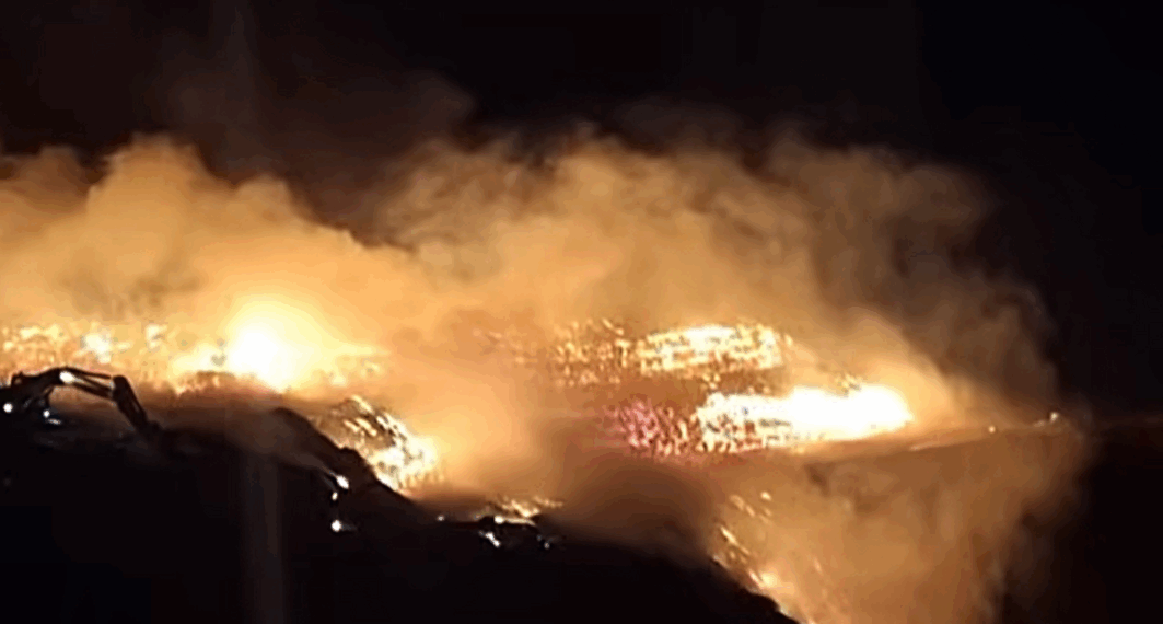 Incendio en Casares: la planta de residuos de la Mancomunidad, afectada