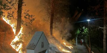 Tremendo susto por un incendio en el Parque del Calvario en Marbella: todo apunta a que fue provocado