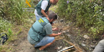 La Guardia Civil investiga a dos personas por la captura ilegal de aves fringílidas