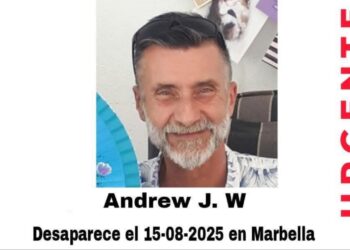 Denuncian la desaparición de Andrew, visto por última vez el 15 de agosto en Marbella