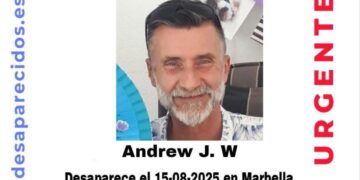 Denuncian la desaparición de Andrew, visto por última vez el 15 de agosto en Marbella