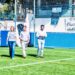 El campo de fútbol del Serrano Lima recupera la actividad deportiva tras la renovación del césped