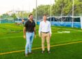 La renovación integral del césped artificial del campo de fútbol Antonio Serrano Lima entra en su recta final