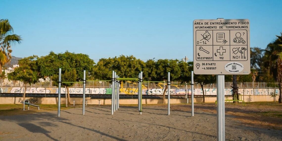 Torremolinos estrena un circuito para la práctica de calistenia en el Parque de La Cizaña
