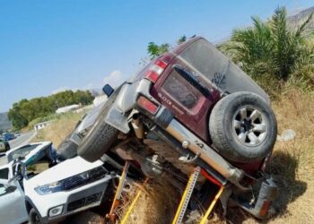Herida una mujer tras una colisión entre dos vehículos en Vélez-Málaga