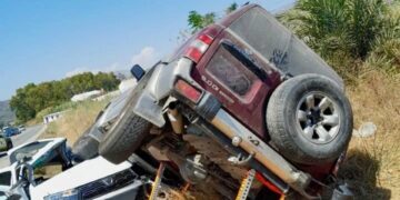 Herida una mujer tras una colisión entre dos vehículos en Vélez-Málaga