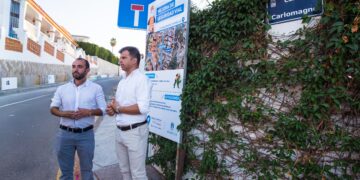 Comienzan los trabajos para mejorar la accesibilidad y eliminar las barreras arquitectónicas en la calle Carlomagno