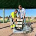 Fuengirola moderniza el complejo Elola con nueva iluminación LED en el campo de fútbol y la pista de atletismo