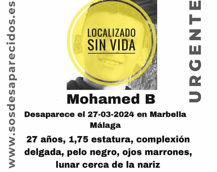Localizan sin vida a Mohamed B, desaparecido en Marbella desde hace más de un año