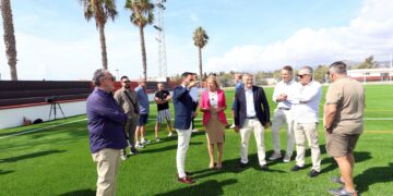Finaliza la renovación del campo de fútbol anexo Juan José Almagro de San Pedro