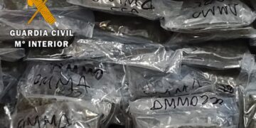 La Guardia Civil interviene 54 kilos de marihuana y hachís en la AP-7