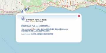 Varios kilómetros de retenciones por un accidente en la A-7 a la altura de Chilches