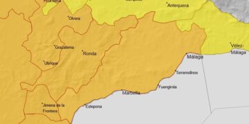El aviso naranja por lluvias se extiende a la Costa del Sol para este miércoles