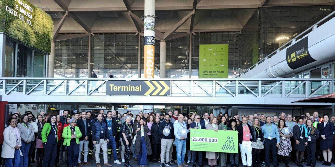 El Aeropuerto de Málaga-Costa del Sol hace historia y alcanza los 25 millones de pasajeros