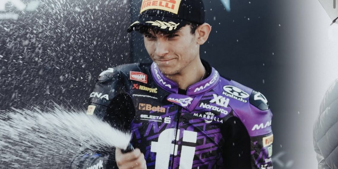 El marbellí Jesús Ríos cierra el año con un pódium en la última prueba del Mundial JuniorGP