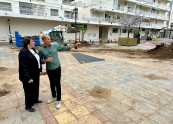 Fuengirola renueva las jardineras de la plaza Picasso para mejorar su estado y responder a una demanda vecinal