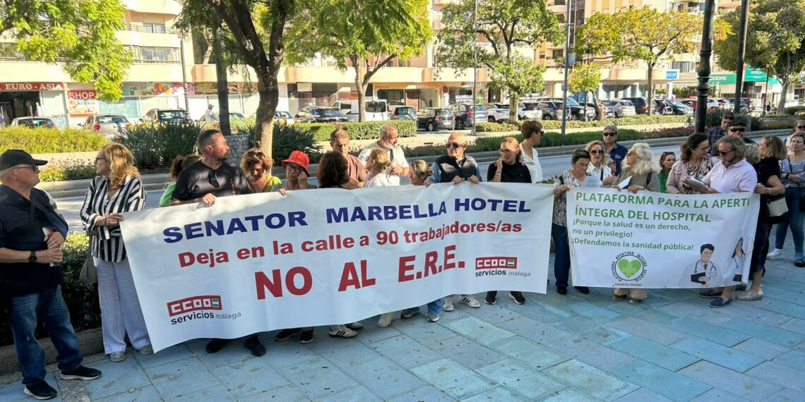 La plantilla del Senator sigue encerrada pidiendo el ERTE: «La ley es clara: no tenemos que ir a la calle»