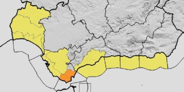 La borrasca Bram provoca alertas amarillas por lluvias y viento en la Costa del Sol
