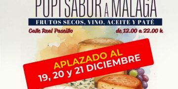 La XI Feria del Queso ‘POPI’ Sabor a Málaga se aplaza por cuestiones meteorológica y se celebrará del 19 al 21 de diciembre
