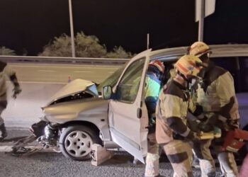 Un herido tras un accidente en la A-7 en Málaga