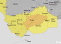 Aviso naranja por fuertes lluvias y viento en la Costa del Sol este fin de semana