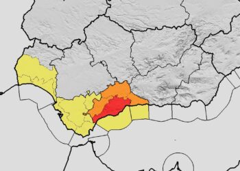 Aemet eleva el aviso a rojo por fuertes lluvias en la Costa del Sol