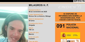 Denuncian la desaparición de Milagros, una joven de 25 años, en Rincón de la Victoria