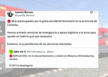 Juanma Moreno tras el accidente ferroviario en Córdoba: «Estamos pendientes de los afectados»