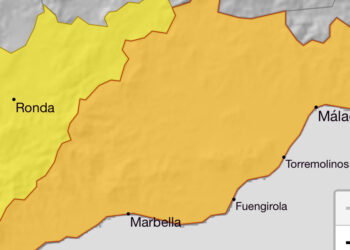 La Aemet eleva a naranja la alerta por lluvias en Málaga por el impacto de la borrasca ‘Francis’