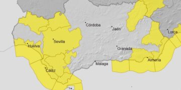 Una nueva borrasca vuelve a activar los avisos amarillos por lluvias y vientos en Andalucía