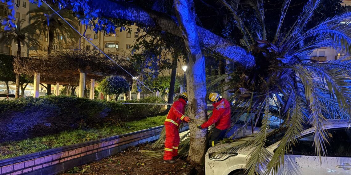 El Ayuntamiento de Fuengirola atiende más de una decena incidencias producidas por el paso de la borrasca Leonardo por la ciudad