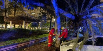 El Ayuntamiento de Fuengirola atiende más de una decena incidencias producidas por el paso de la borrasca Leonardo por la ciudad