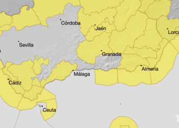 Aemet activa el aviso amarillo por fuertes vientos para este lunes en la Costa del Sol