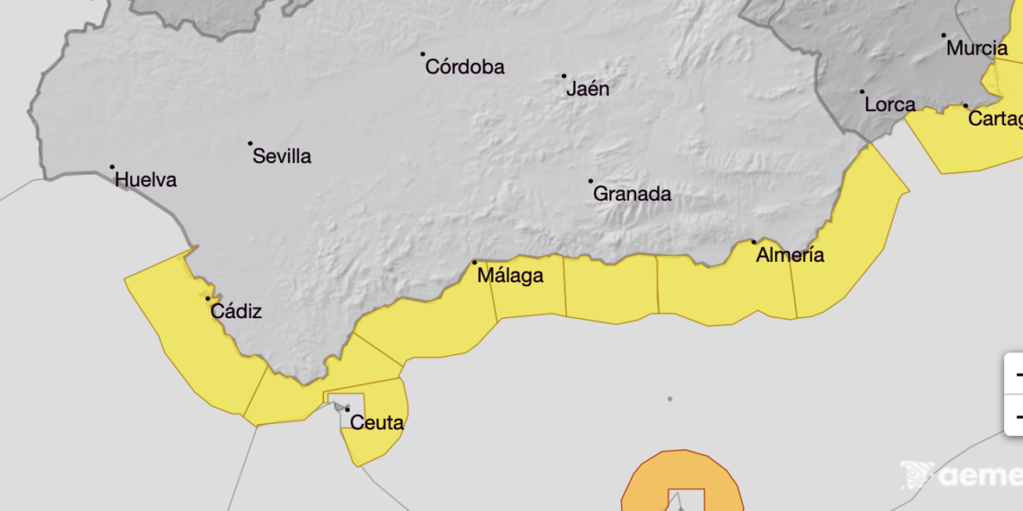 Aviso amarillo hoy por fenómenos costeros en toda la Costa del Sol