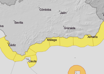 Aviso amarillo hoy por fenómenos costeros en toda la Costa del Sol