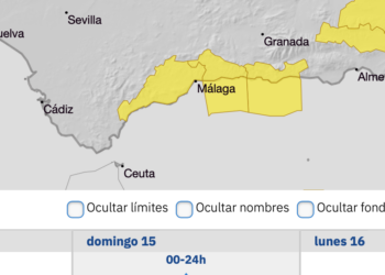 La AEMET prolonga los avisos amarillos por viento en la Costa del Sol