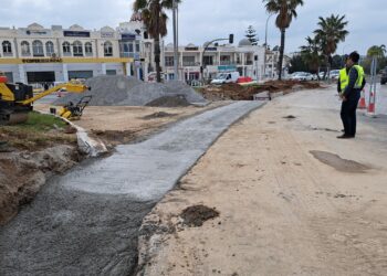 Avanzan las obras de la autovía del agua a su paso por Torremolinos hacia la avenida Alcalde Miguel Escalona  Quesada