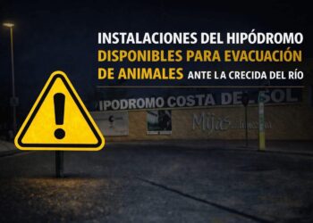 Mijas pone el Hipódromo a disposición de municipios vecinos para la acogida de caballos y otros animales ante el temporal