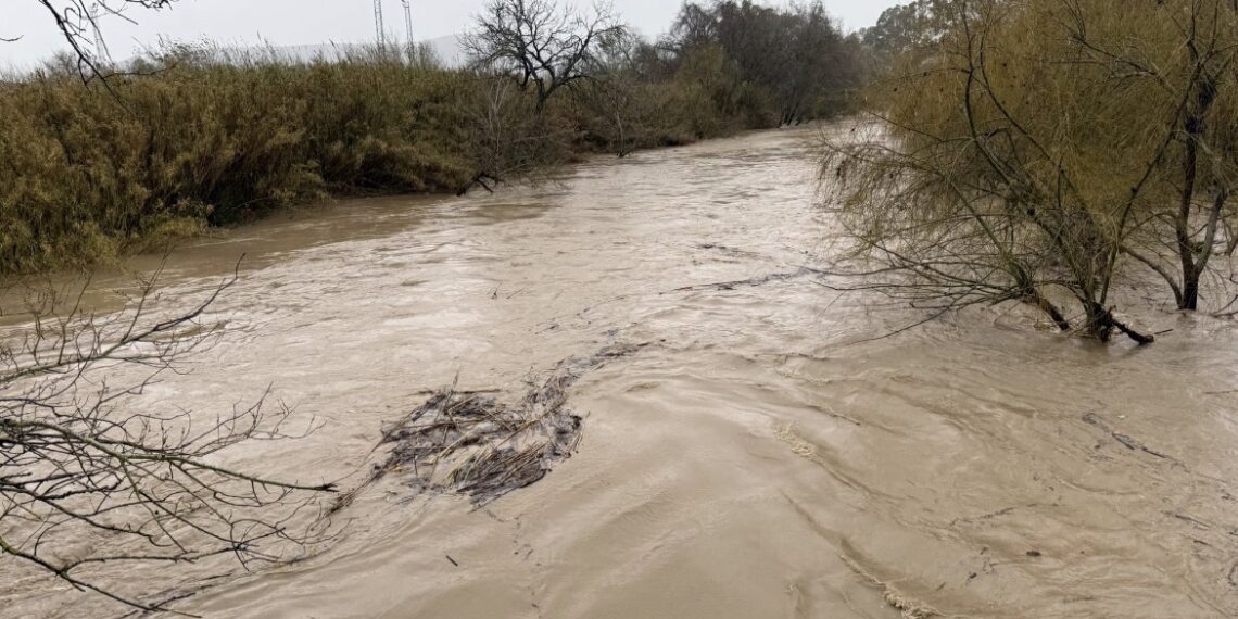 Así están los ríos de Málaga debido al temporal Leonardo