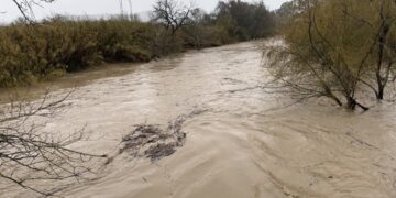 Así están los ríos de Málaga debido al temporal Leonardo