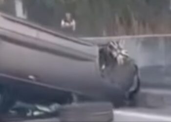 Vuelca un vehículo en la A-7 por Estepona: sus dos integrantes, a salvo pero trasladados al hospital