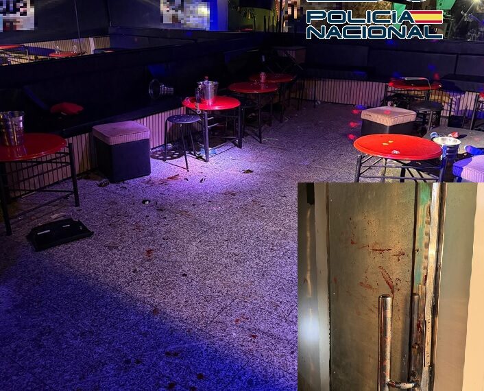 Detenidas nueve personas involucradas en una riña tumultuaria dentro de un pub en Málaga