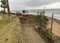 El Ayuntamiento inicia la obras de reparación del tramo del corredor litoral en Punta de la Plata dañado por los efectos de los temporales
