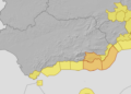 La Aemet activa aviso amarillo por fenómenos costeros en la Costa del Sol